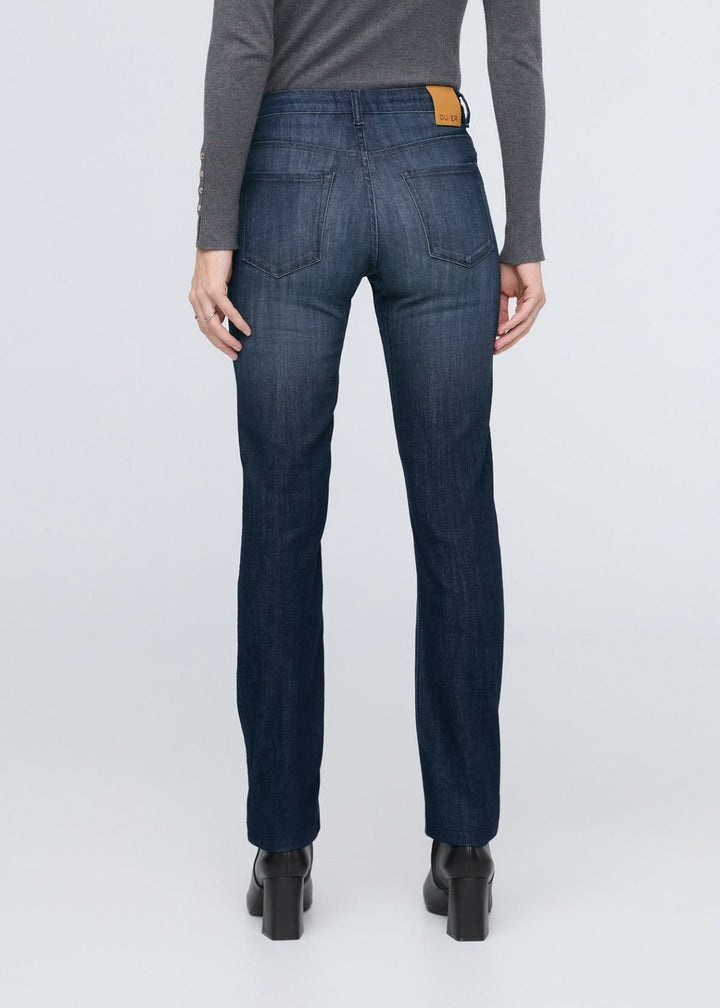 Duer Performance Denim Mid Rise Slim Straight - Nostalgia Tone