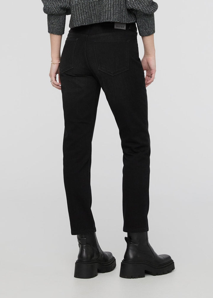 Duer Tech Fleece Denim Girlfriend Jean - Washed Black / Grey