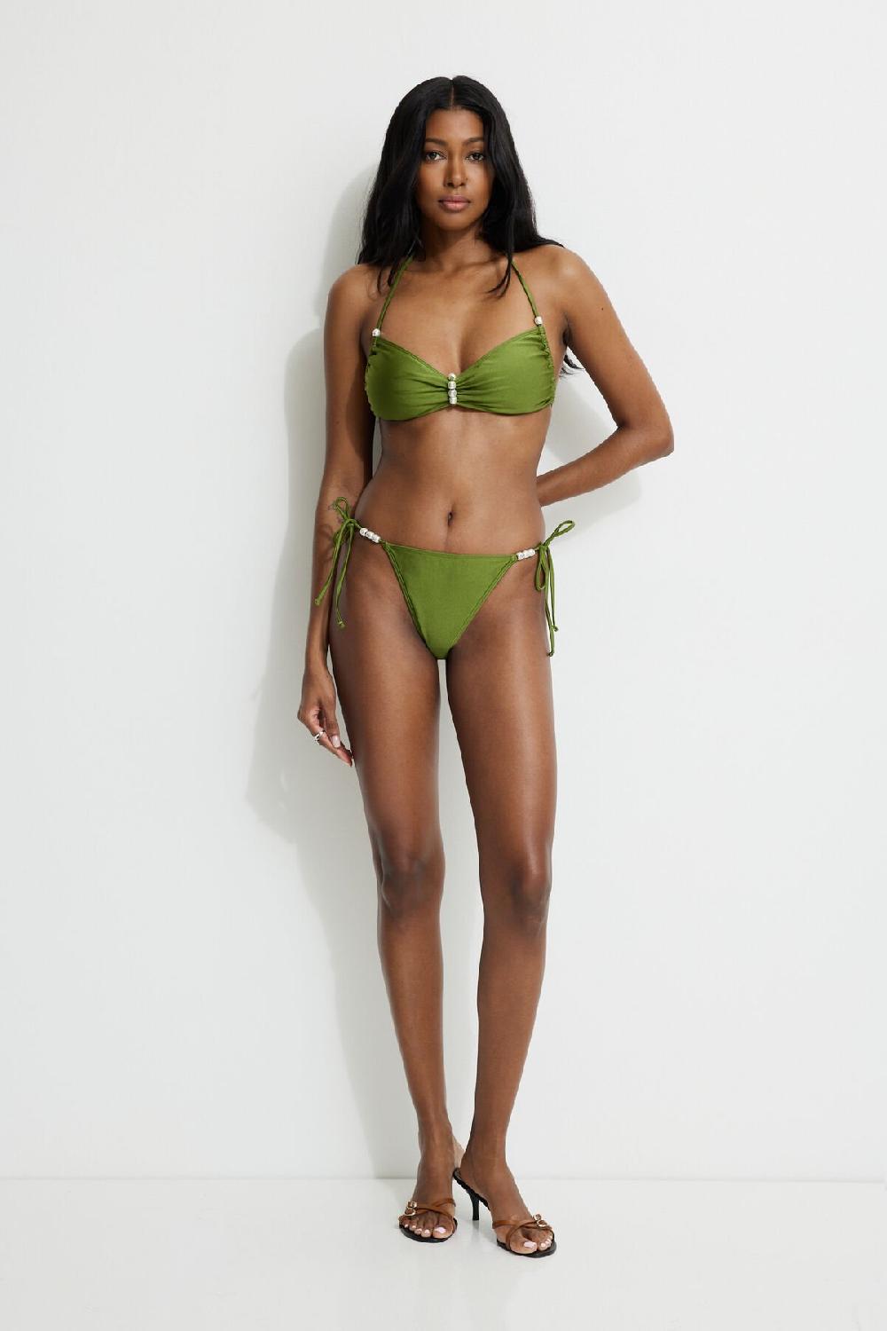 dynamite Bas de bikini brésilien à cordons sur les côtés et à perles