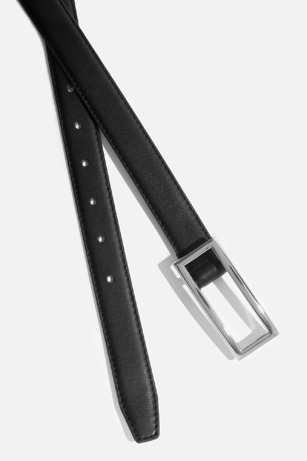 Dynamite Ceinture Mince En Faux Cuir à Boucle Carrée