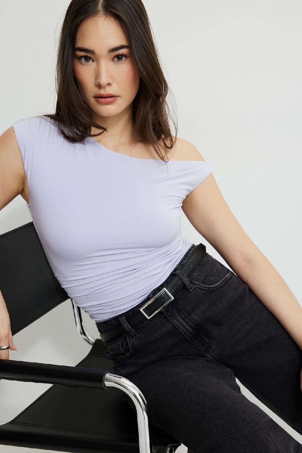 dynamite Ceinture mince en faux cuir à boucle carrée