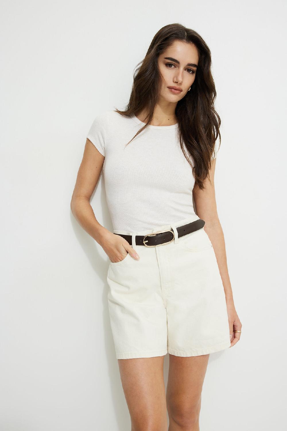 dynamite Ceinture mince en faux cuir à boucle ovale