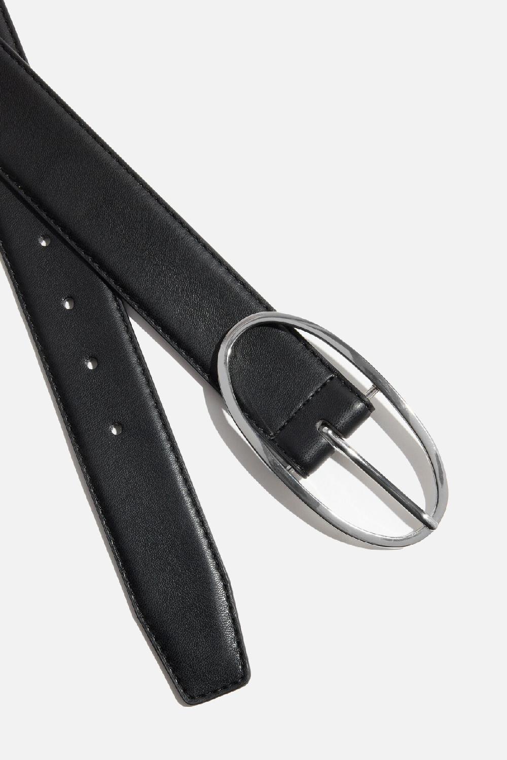 Dynamite Ceinture Mince En Faux Cuir à Boucle Ovale