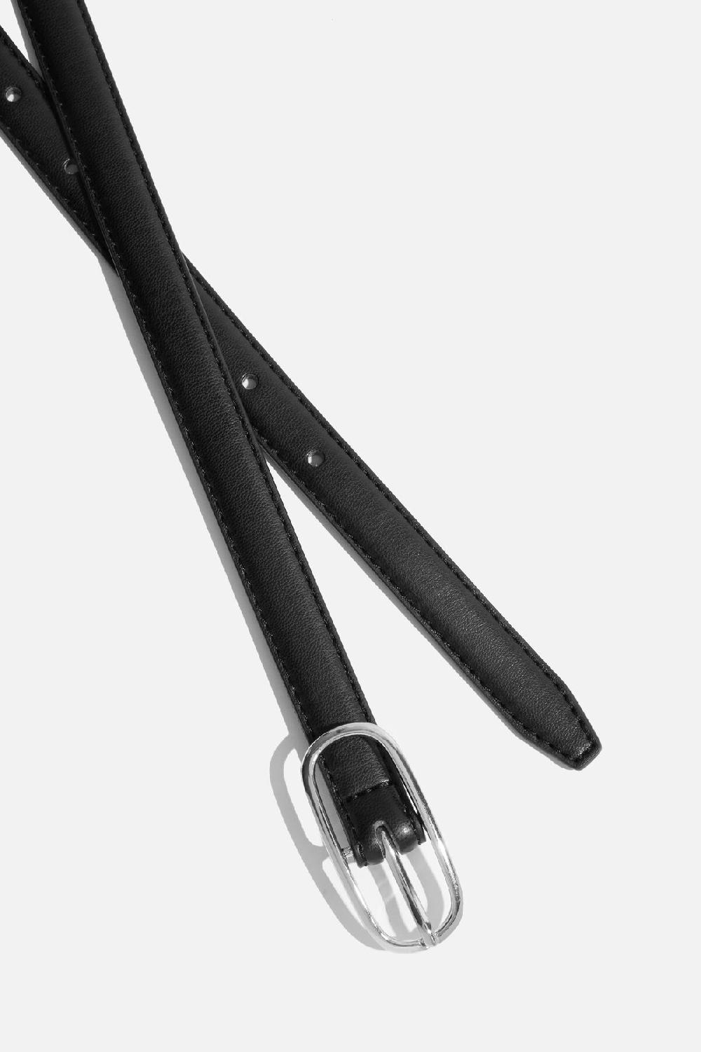 Dynamite Ceinture Très Mince En Faux Cuir à Boucle Ovale