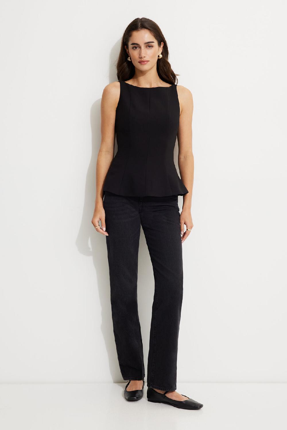 Dynamite Blouse Sans Manches à Basque