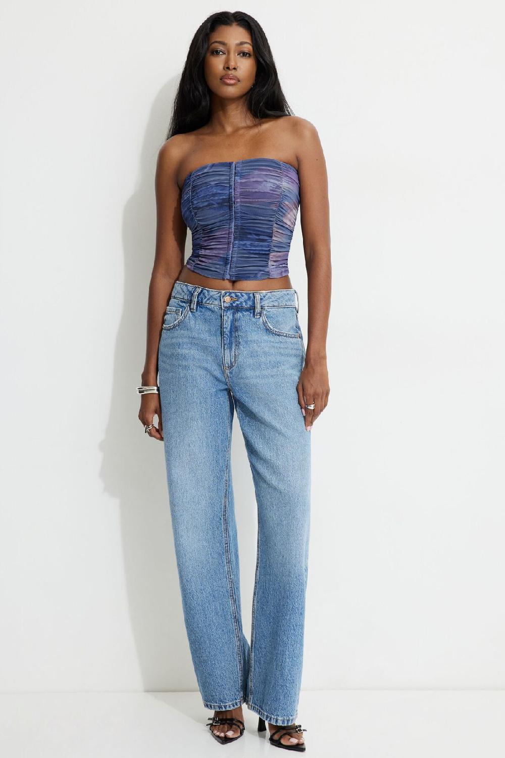 Dynamite Bustier Froncé En Maille Salma