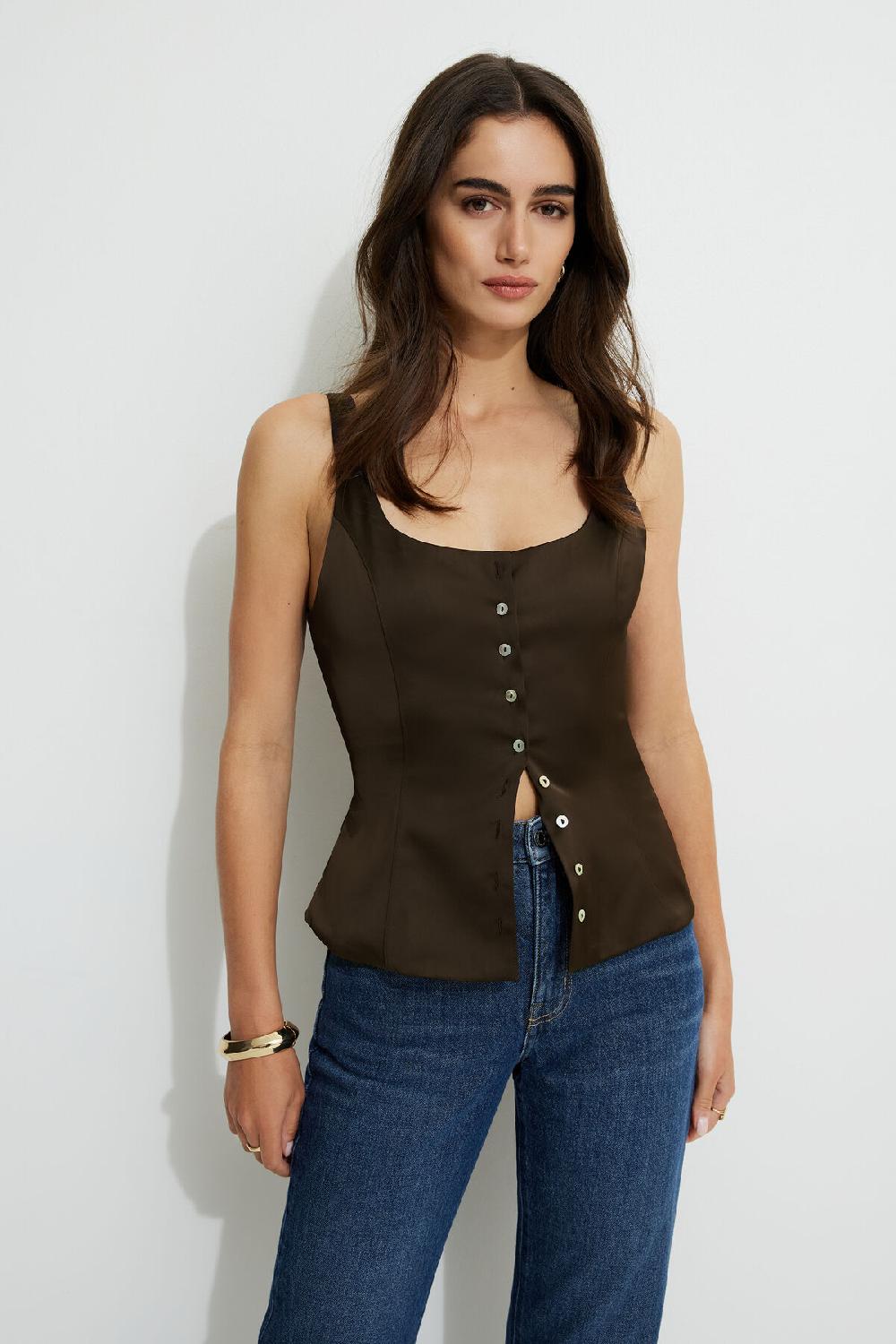 dynamite Camisole boutonnière en satin