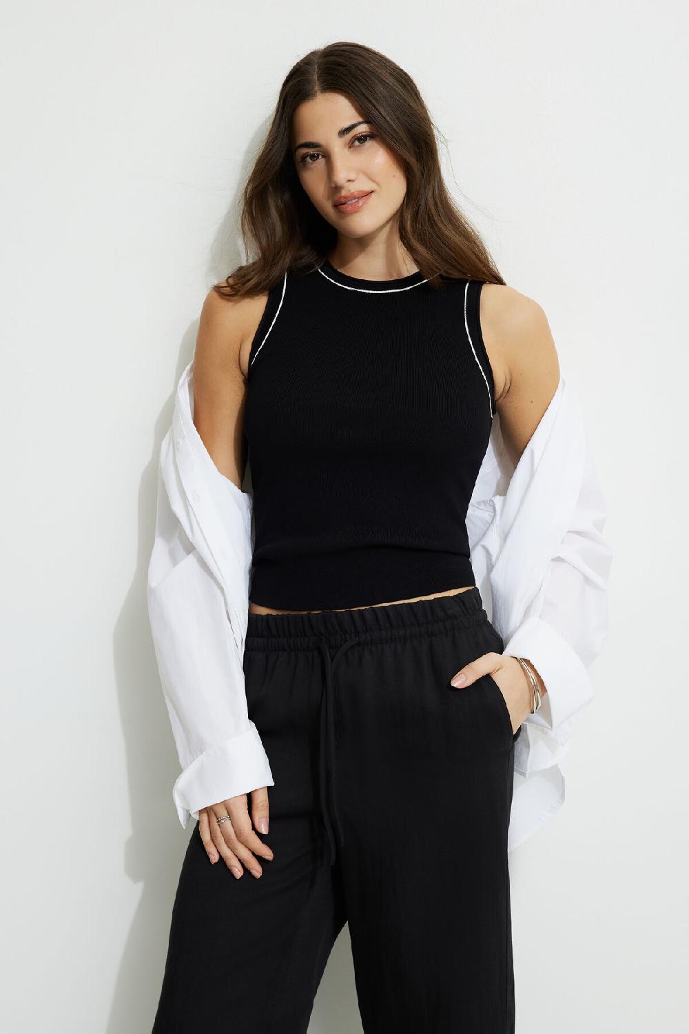 dynamite Camisole en tricot côtelée Pia