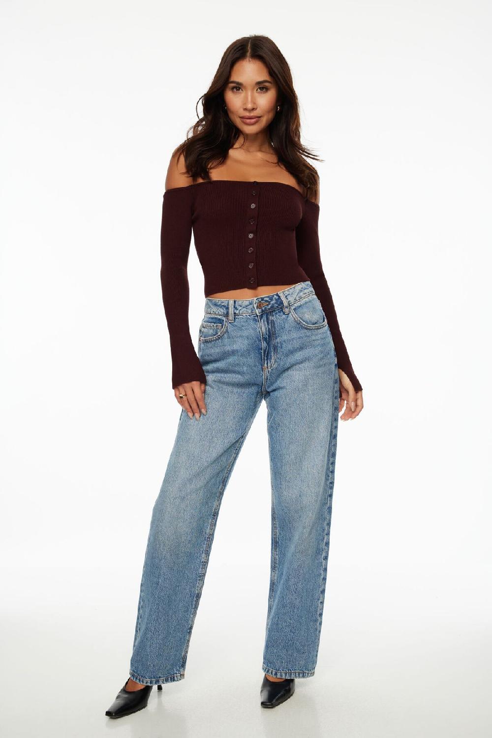 Dynamite Cardigan à épaules Dégagées Alice