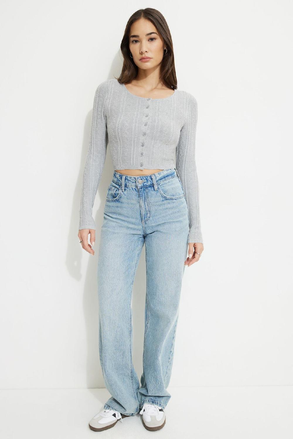 Dynamite Cardigan à Mailles Torsadées