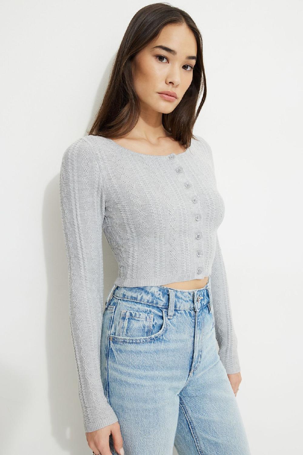 dynamite Cardigan à mailles torsadées