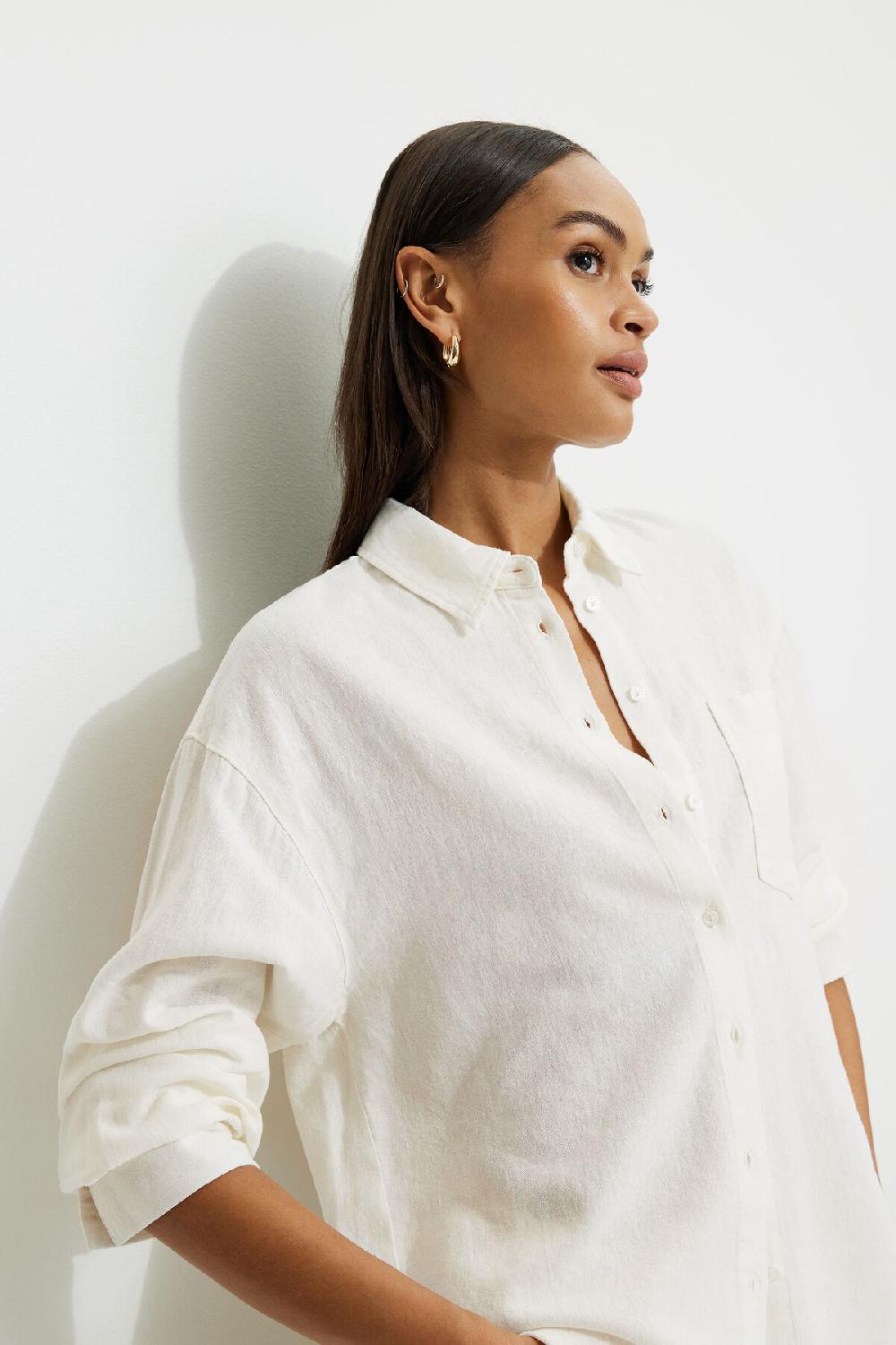 Dynamite Chemise Ample En Lin Monroe