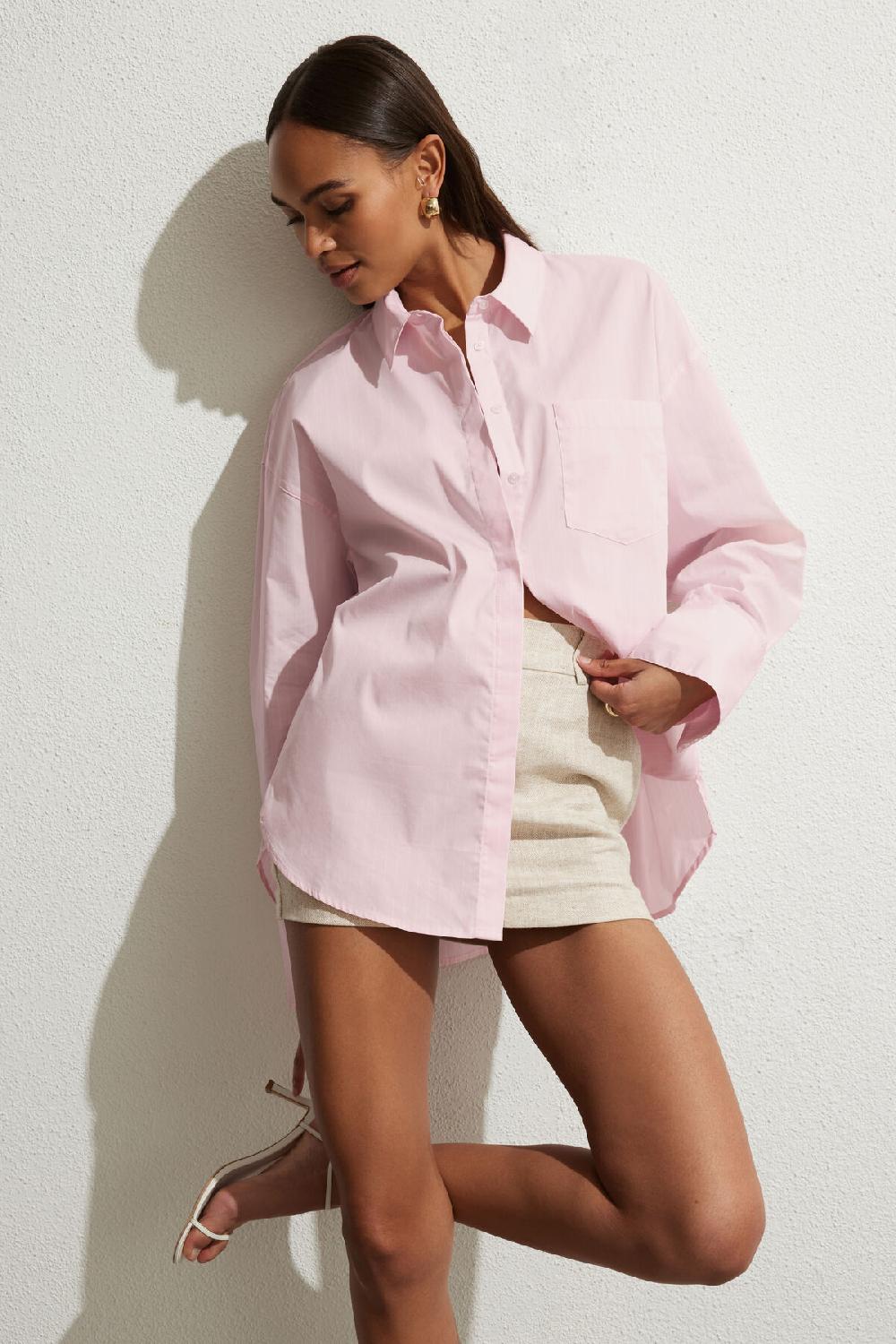 dynamite Chemise ample rayée en popeline Monroe