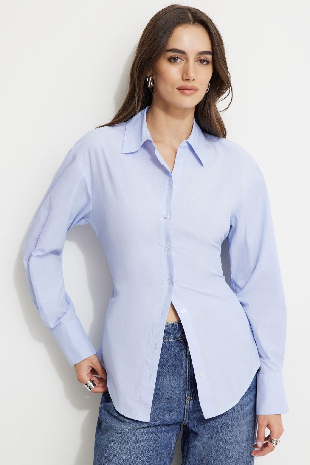 dynamite Chemise en coton cintrée à la taille