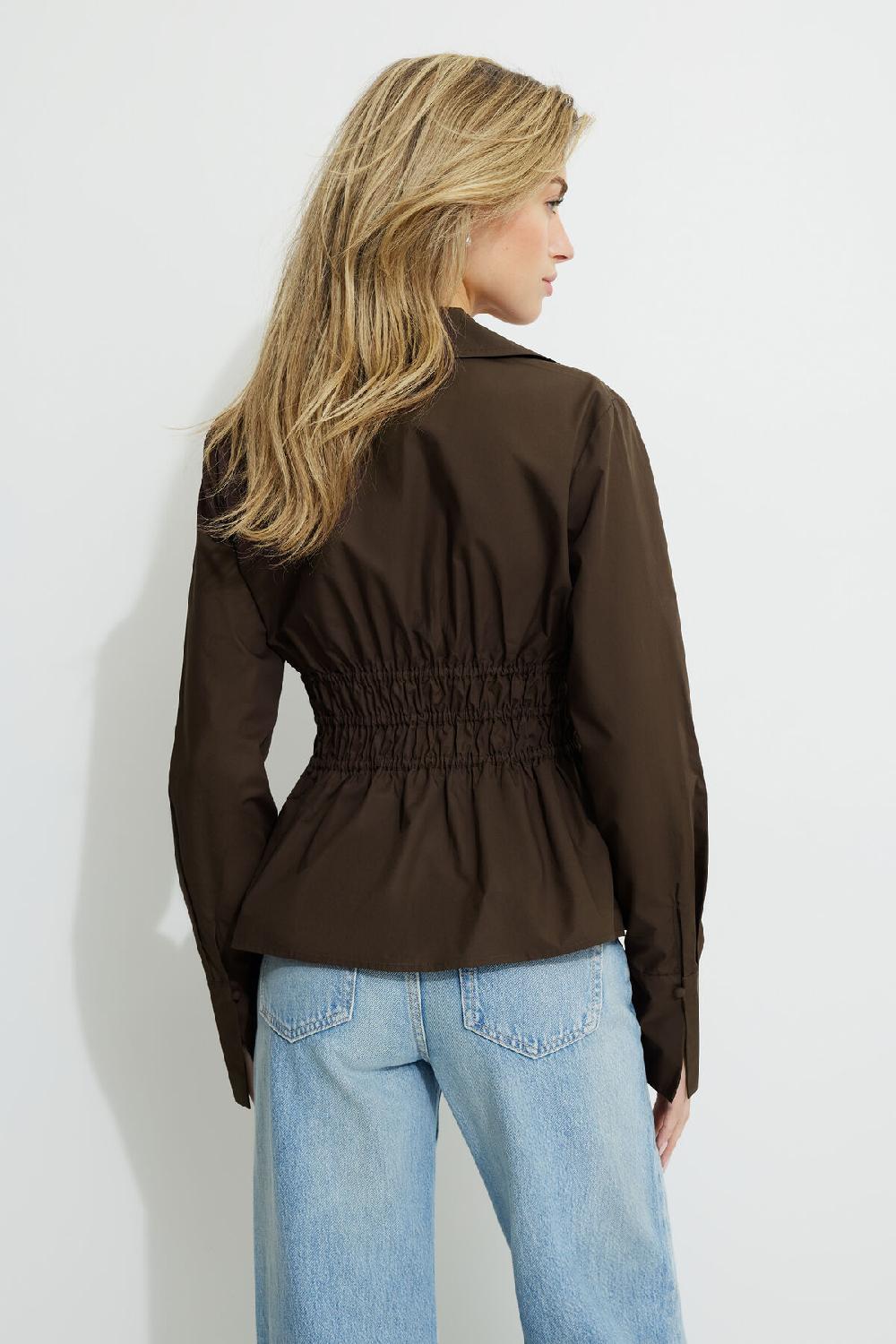 Dynamite Chemise En Popeline Froncée