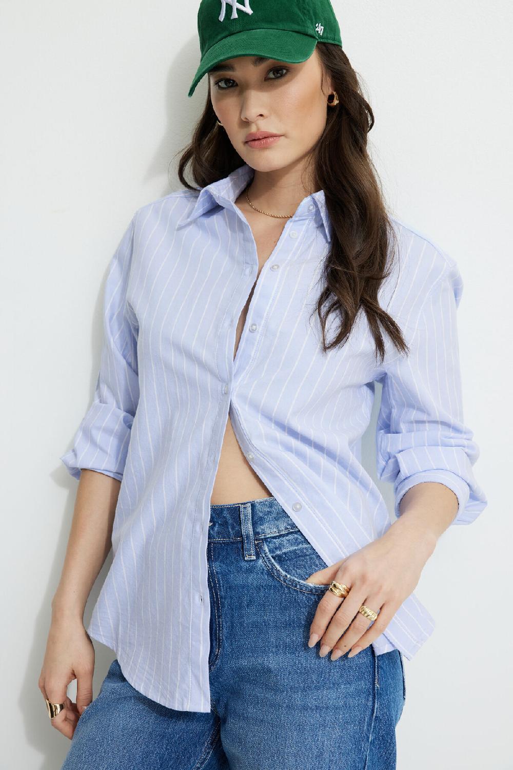 dynamite Chemise Oxford rayé Sutton