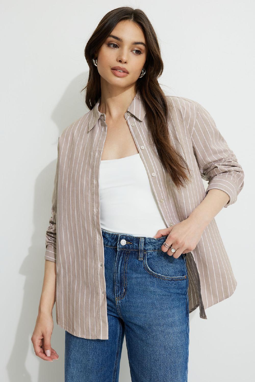 dynamite Chemise Oxford rayé Sutton