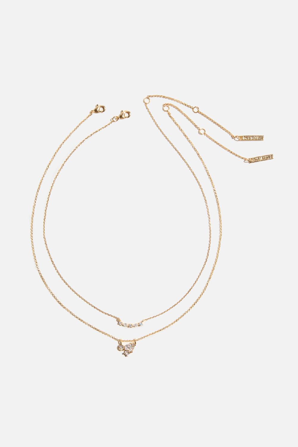 Dynamite Ensemble De 2 Colliers à Amas De Pierres