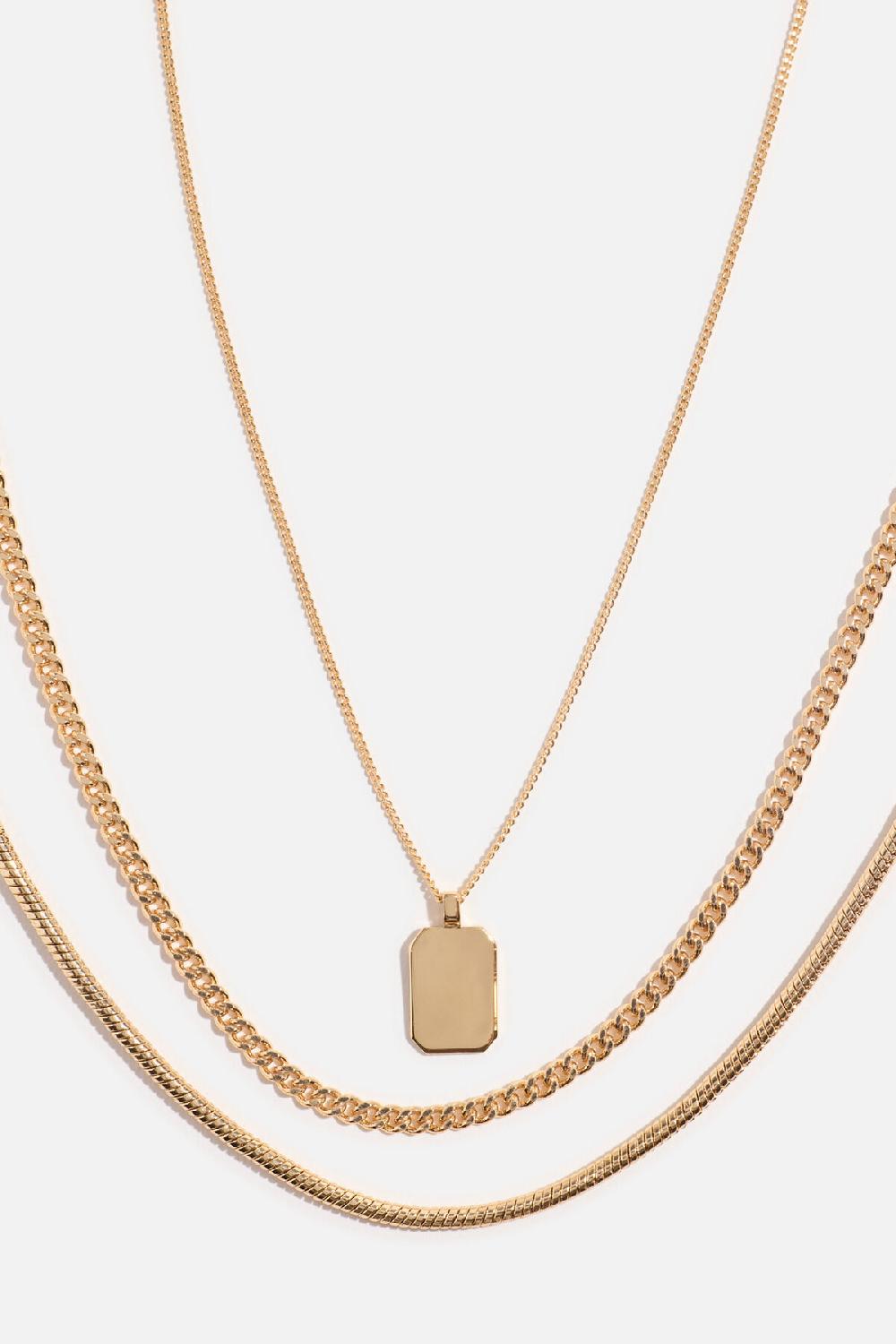 Dynamite Ensemble De 3 Colliers Avec Médaillon