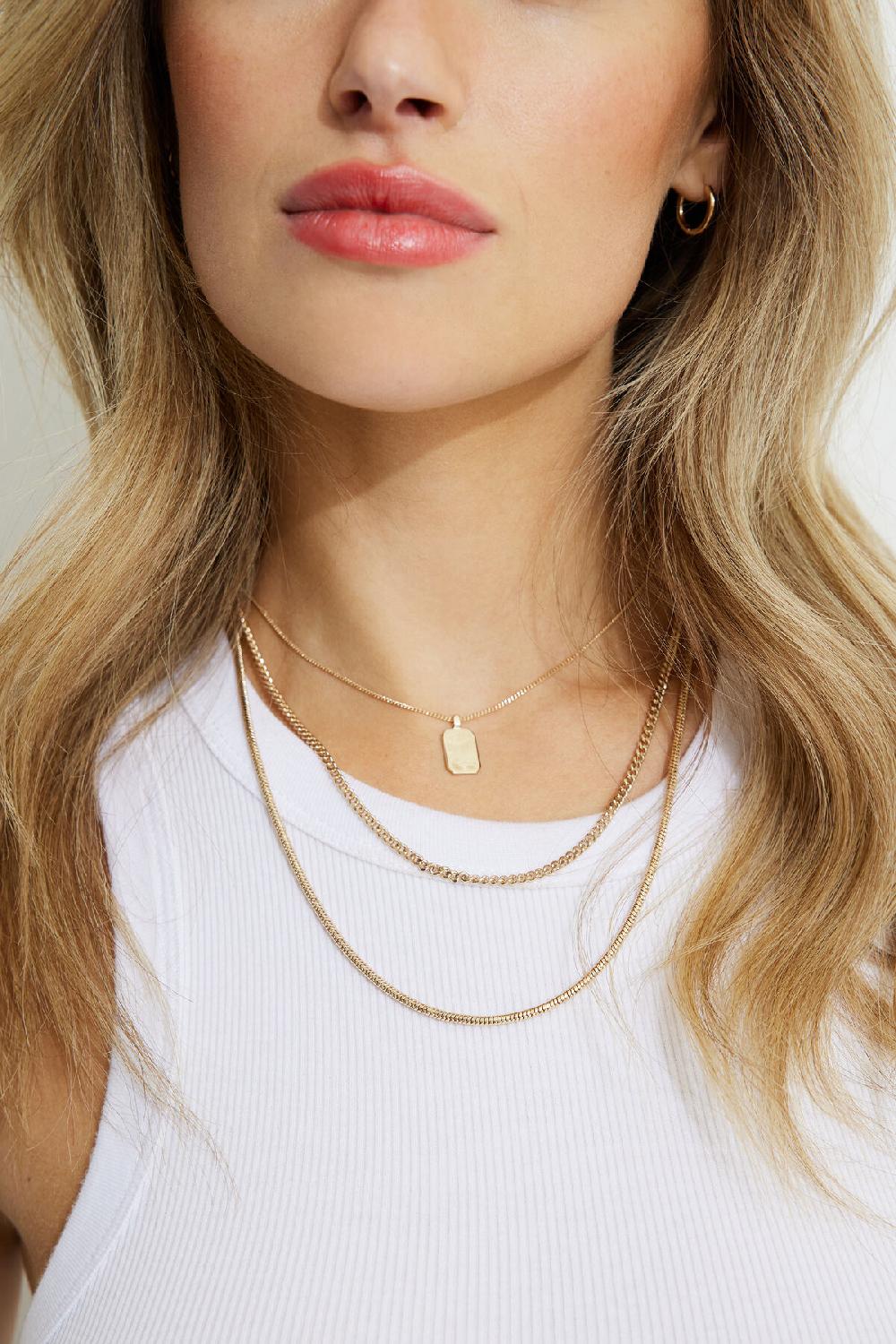 dynamite Ensemble de 3 colliers avec médaillon