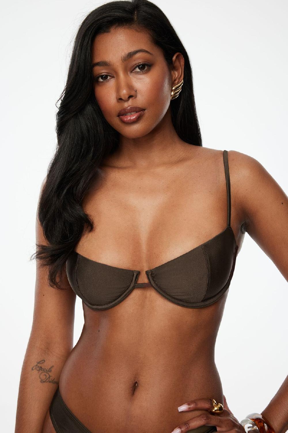 dynamite Haut de bikini luisant à armatures