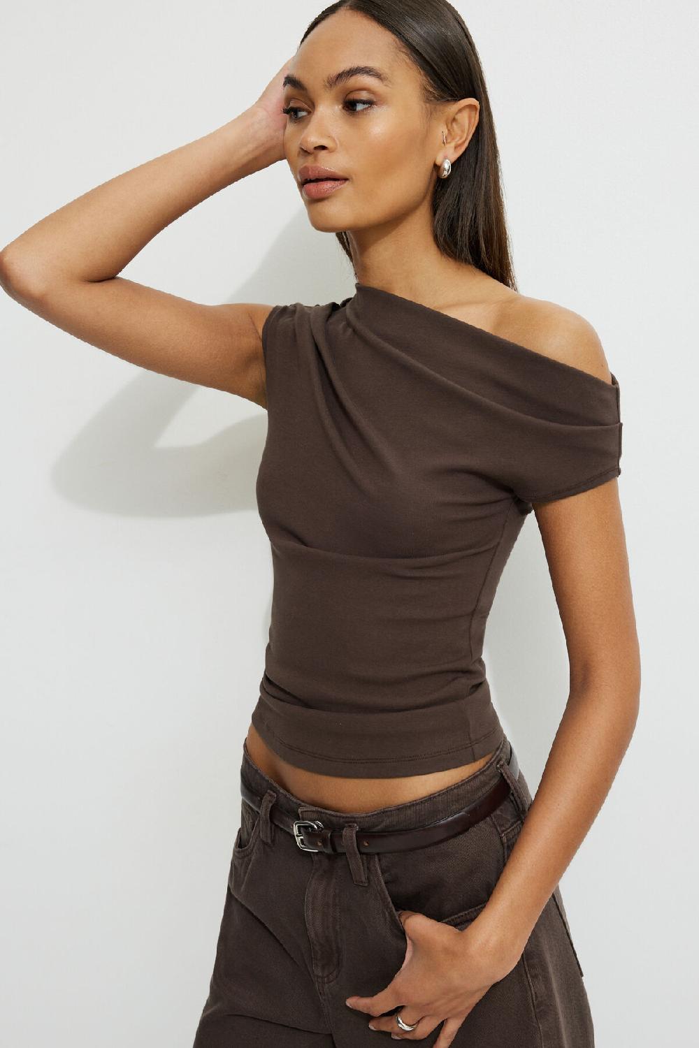 Dynamite Haut Drapé En Jersey à Une épaule