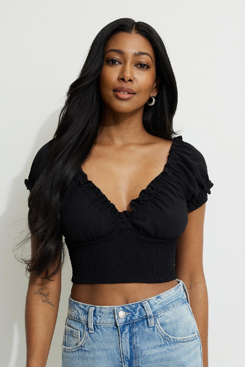 dynamite Haut smocké Delphine