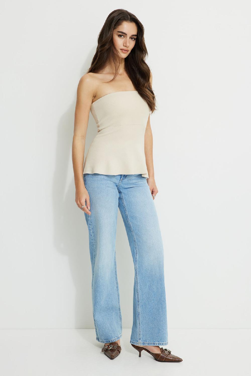 Dynamite Haut Tube En Tricot à Basque Ava