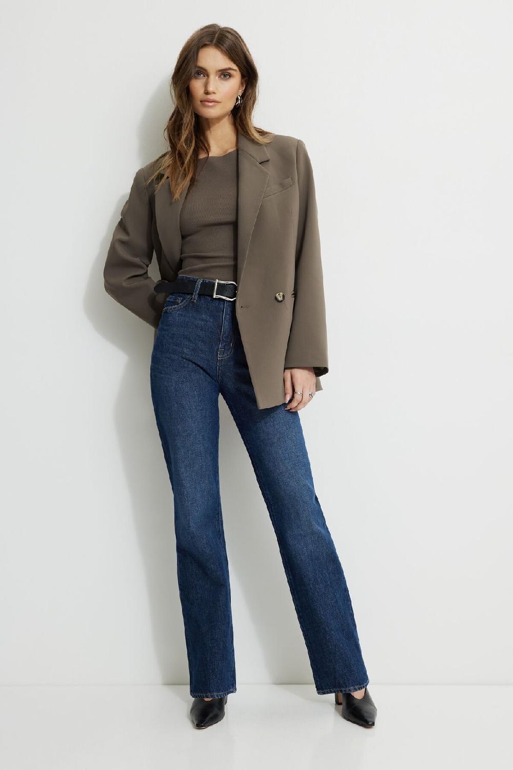Dynamite Jean Cara à Jambe Droite Et Taille Haute
