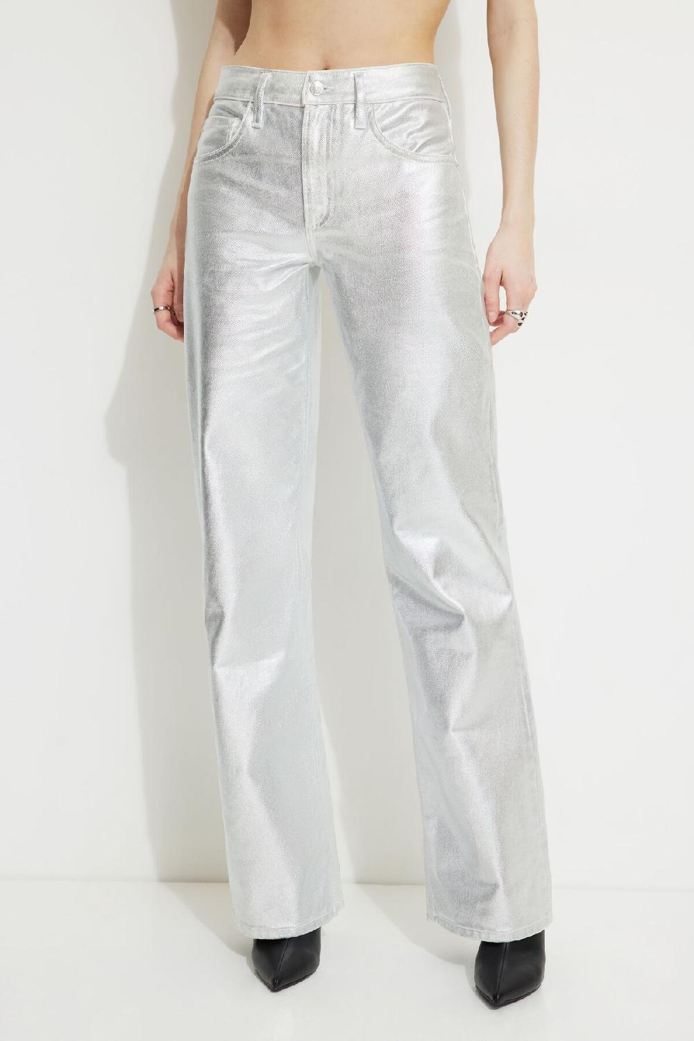 Dynamite Jean Métallique à Jambe Large Heidi