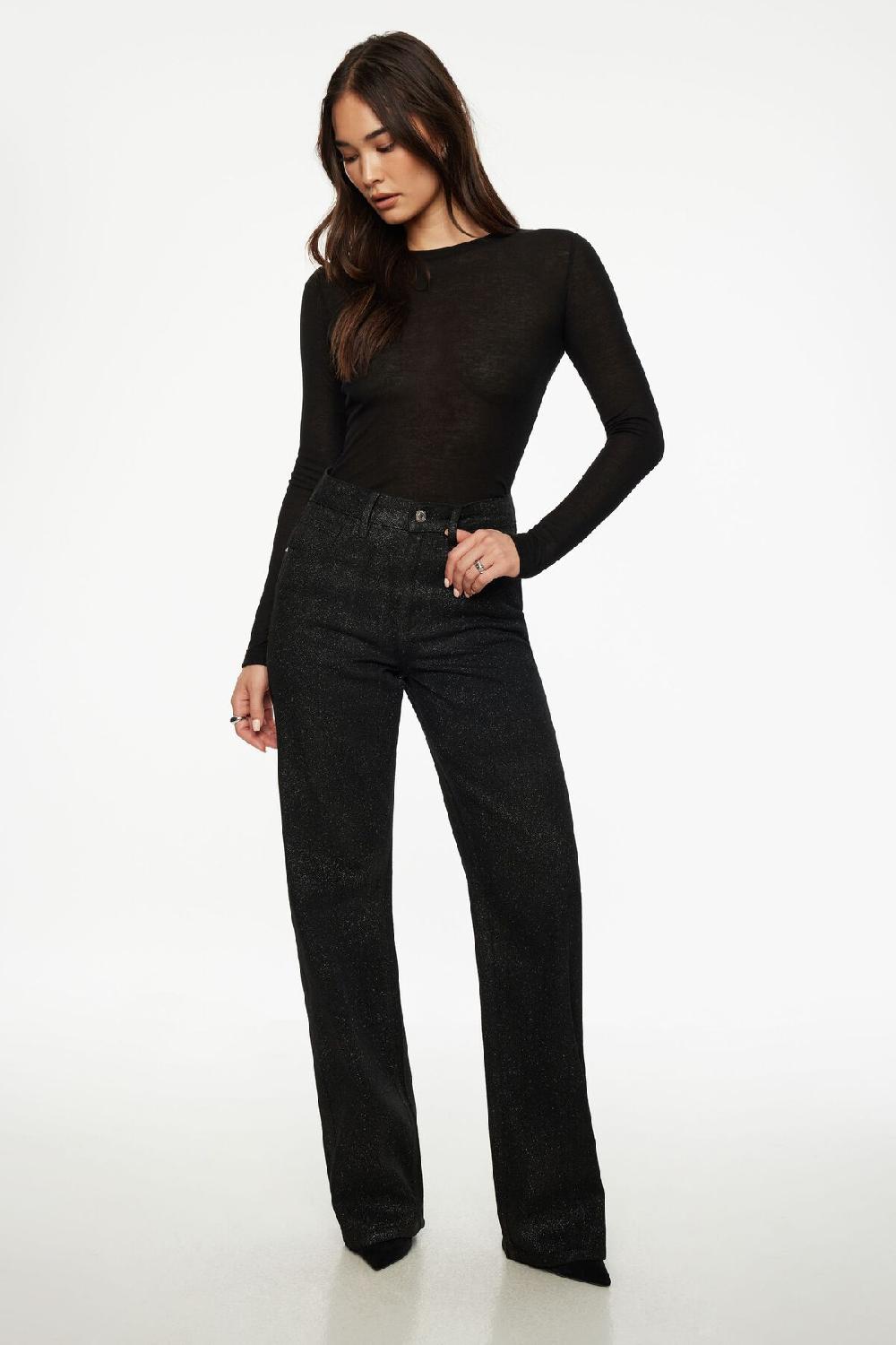 dynamite Jean scintillant à jambe large Heidi