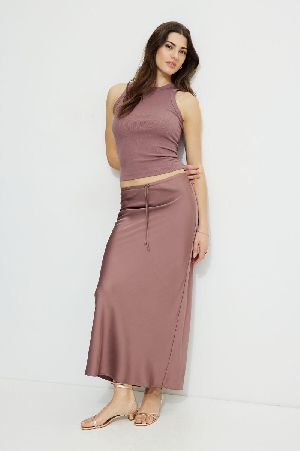 Dynamite Jupe Maxi à Enfiler En Satin Cary