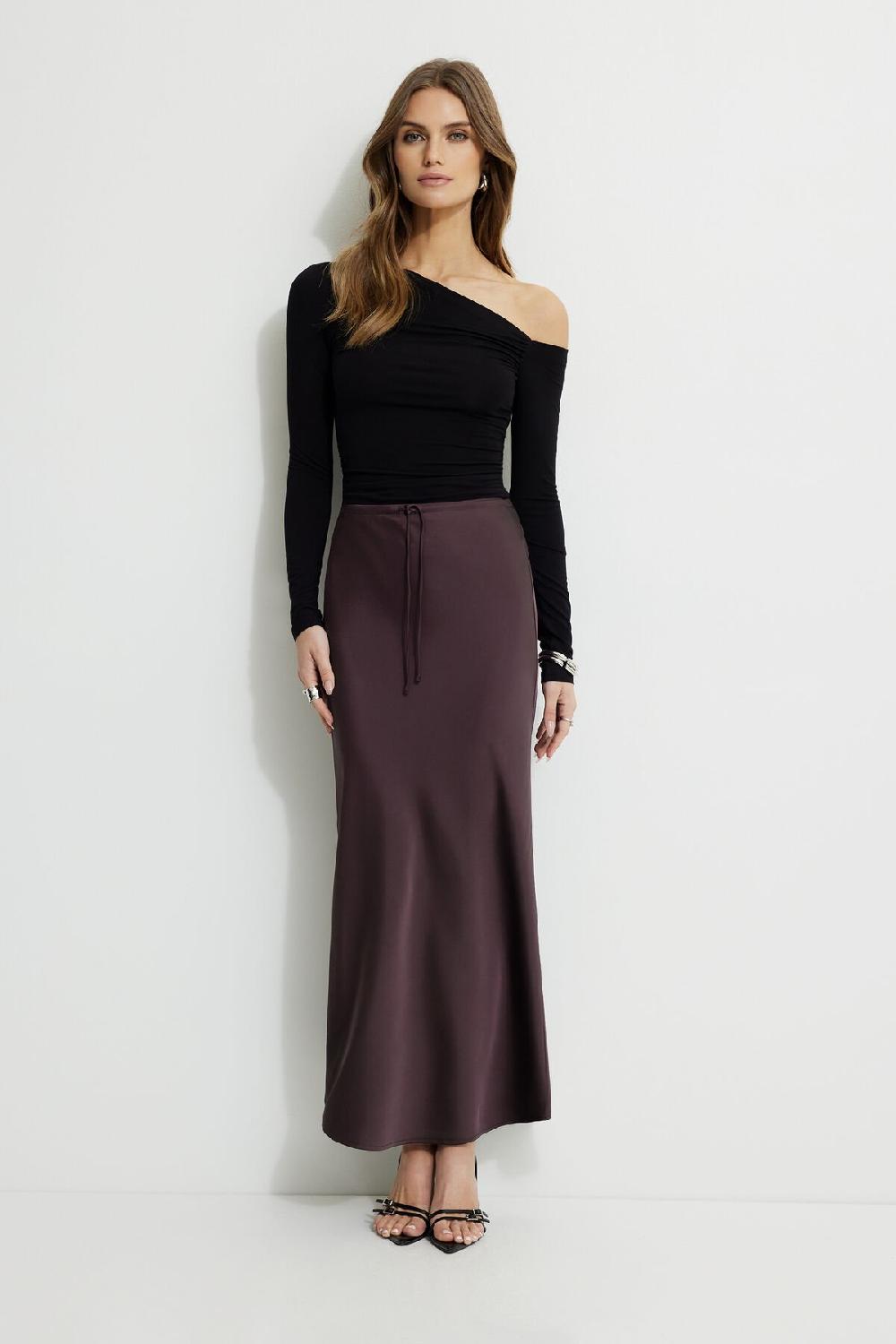 dynamite Jupe maxi à enfiler en satin Cary