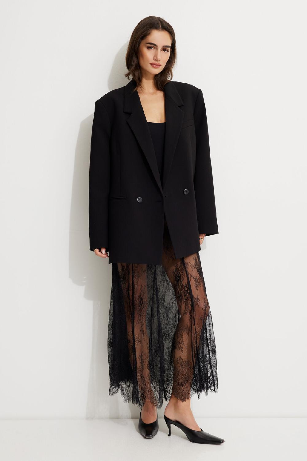 dynamite Jupe maxi diaphane en dentelle