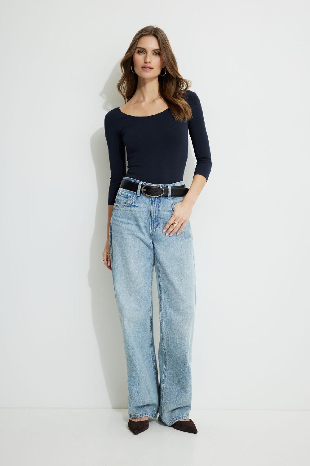 Dynamite Justaucorps à Manches Trois Quarts