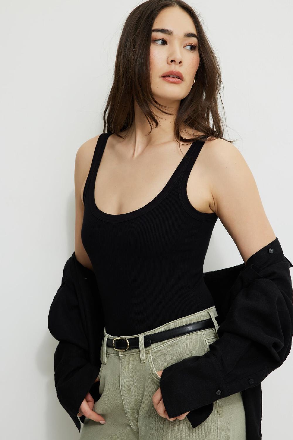 dynamite Justaucorps côtelé à col échancré