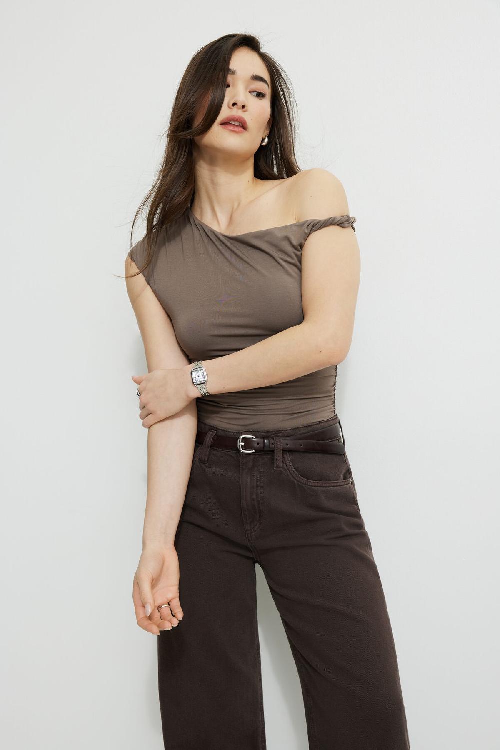 Dynamite Justaucorps Drapé En Jersey à Une épaule