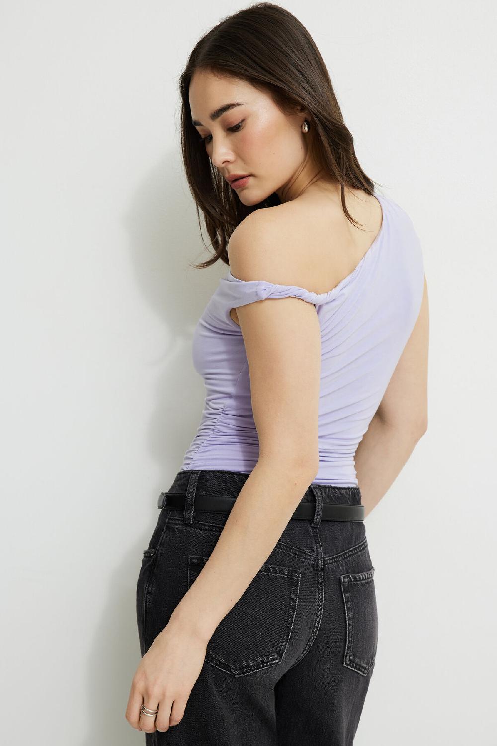 dynamite Justaucorps drapé en jersey à une épaule