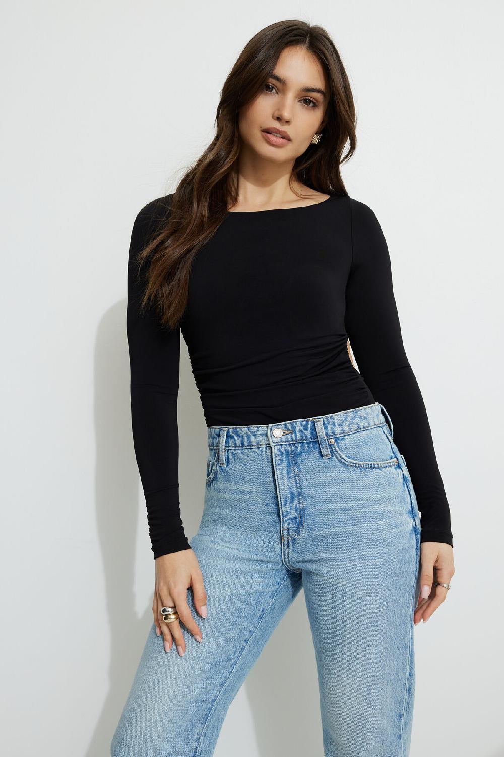 Dynamite Justaucorps Froncé à Dos Ouvert En Jersey