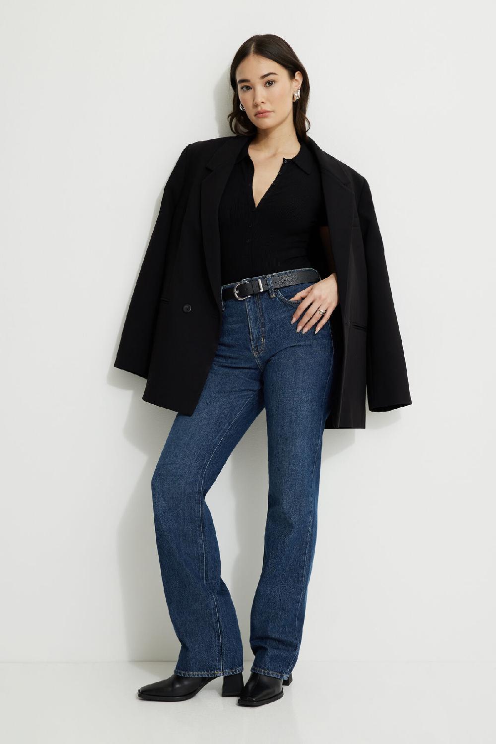 Dynamite Justaucorps Polo Côtelé