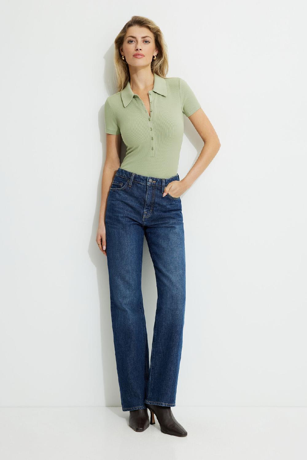 Dynamite Justaucorps Polo Côtelé