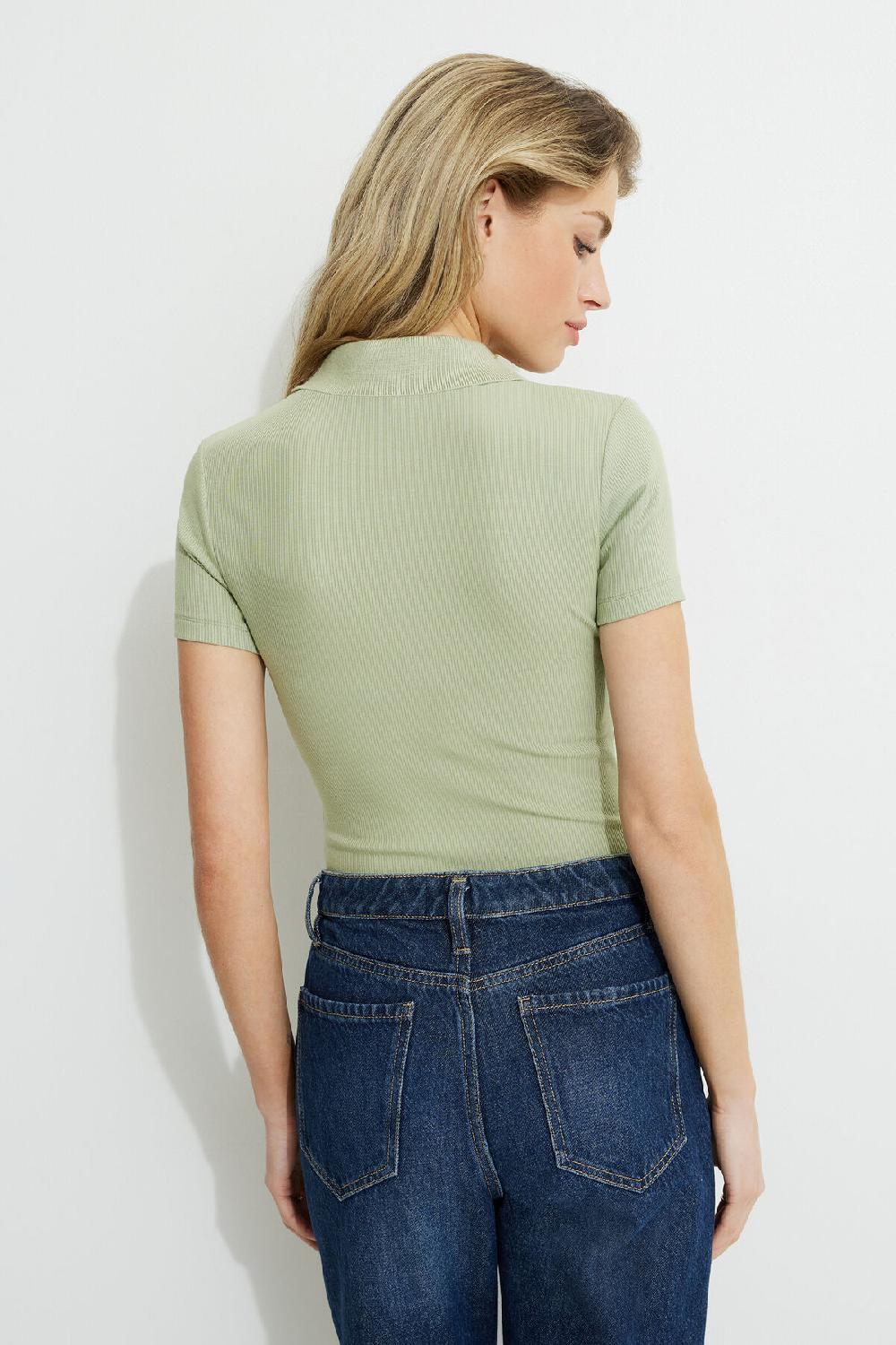 Dynamite Justaucorps Polo Côtelé