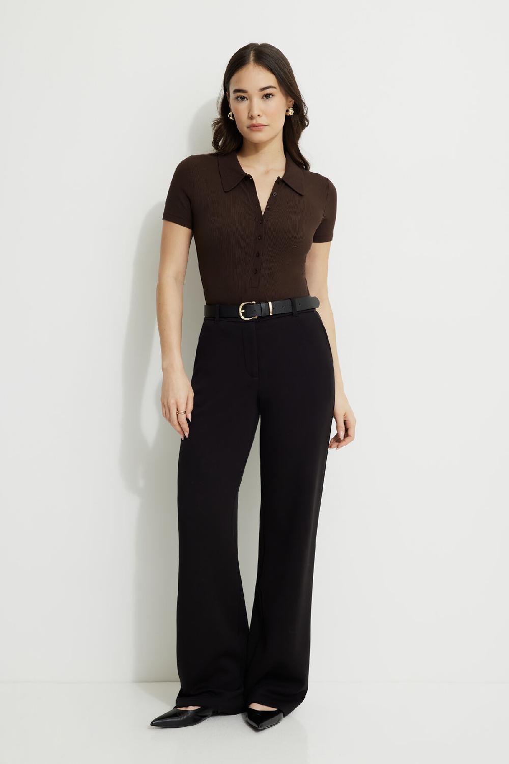 Dynamite Justaucorps Polo Côtelé