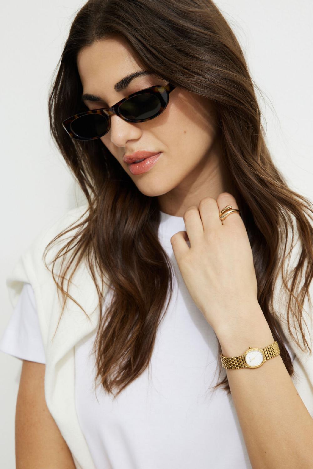 dynamite Lunettes de soleil ovales très minces