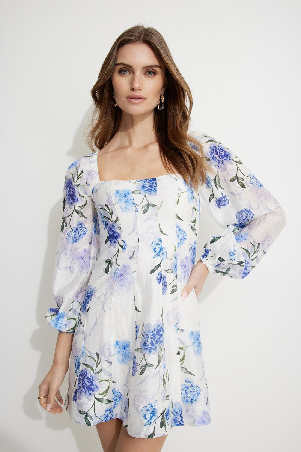 Dynamite Minirobe Amelie à Manches Bouffantes