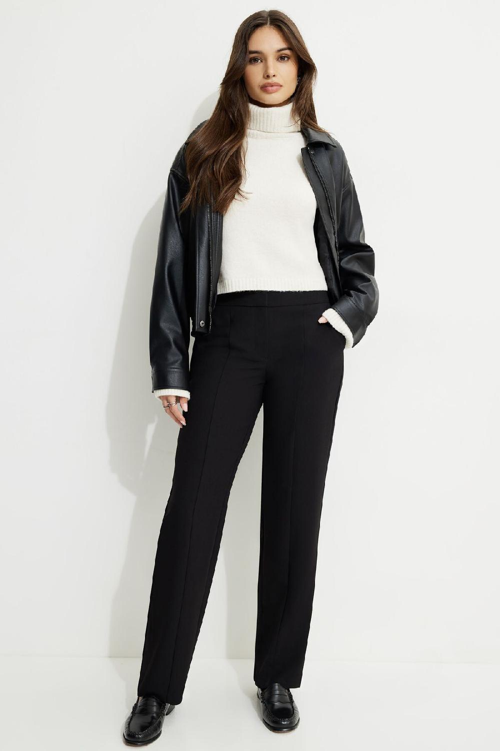 dynamite Pantalon à jambe droite à taille mi haute