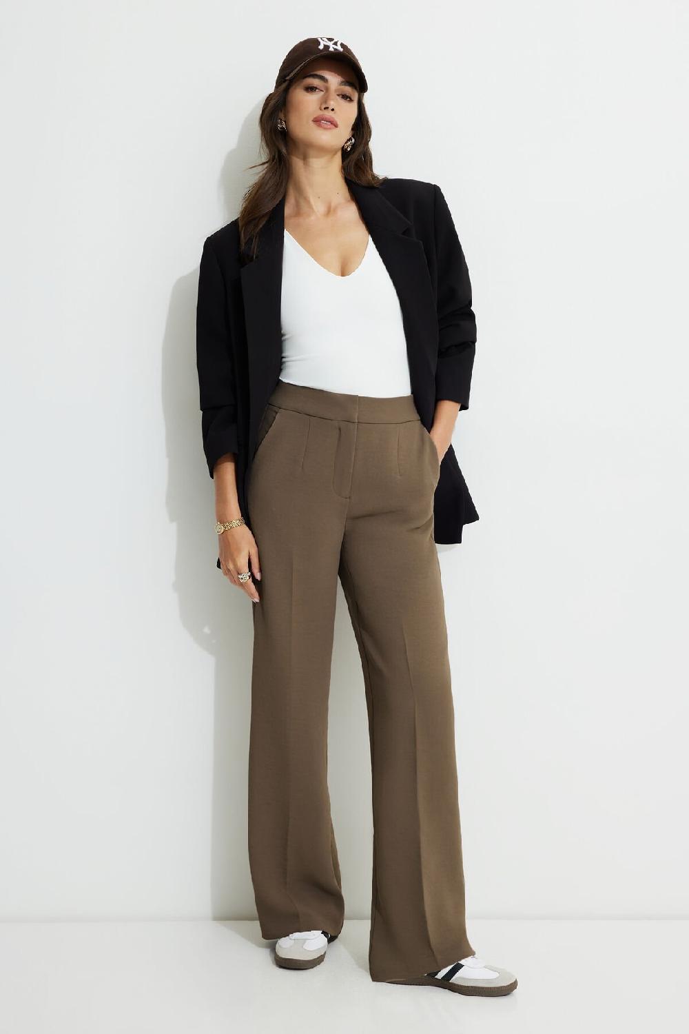 dynamite Pantalon fluide à jambe droite Yasmin