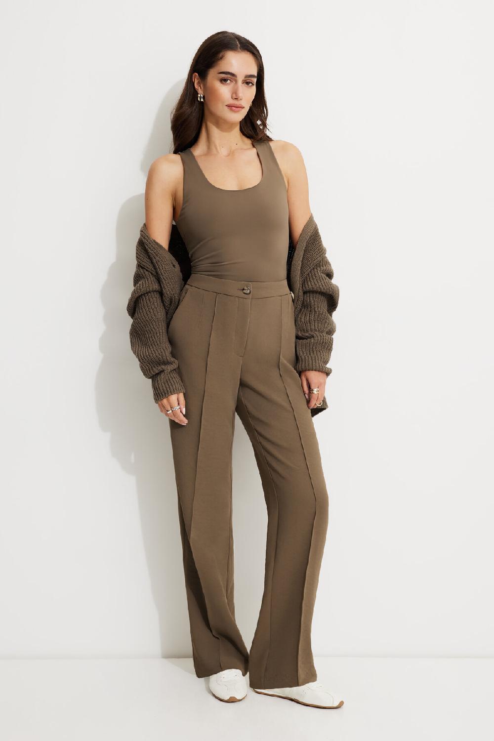 dynamite Pantalon surpiqué à jambe droite