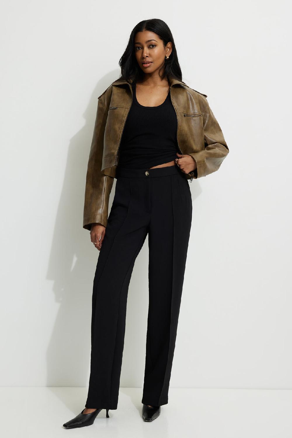 dynamite Pantalon surpiqué à jambe droite