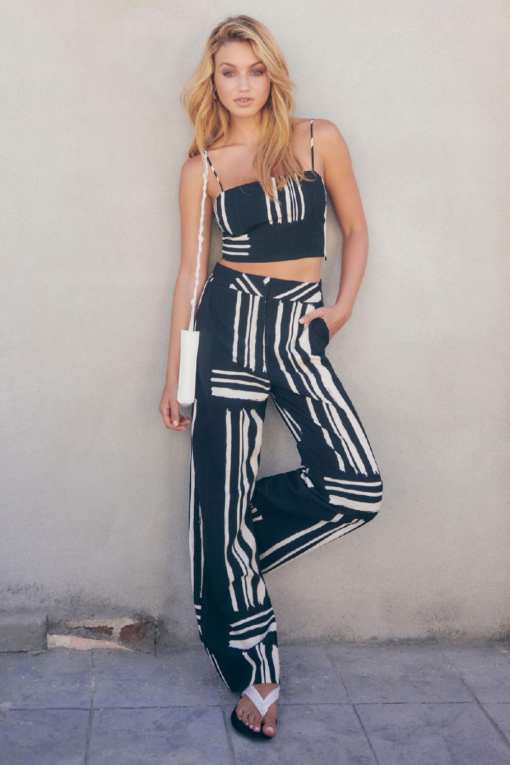 dynamite Pantalon Yasmin à jambe droite